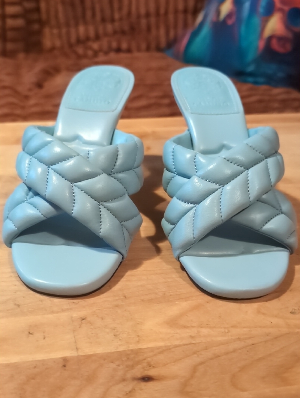 Vince Camuto Light Blue Braided Slide Sandals